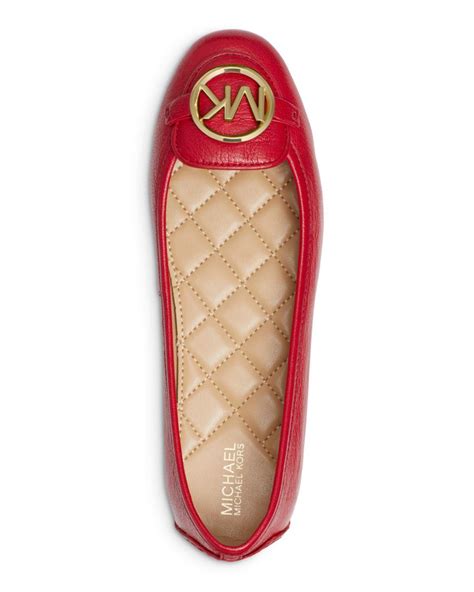 michael kors red ballet flats|michael kors lillie flats.